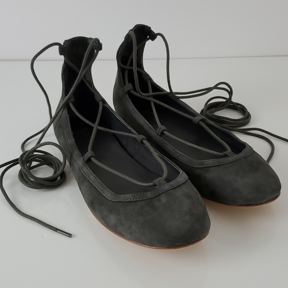 Joie Jennessa Ankle Wrap Ballet Flats - Picture 1 of 13